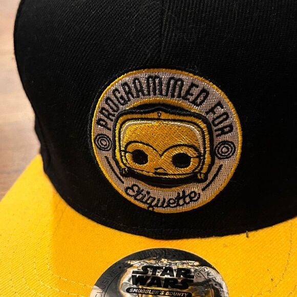 Star Wars C-3PO Snap Back Hat Funko POP Programmed for Etiquette NEW - Picture 3 of 7